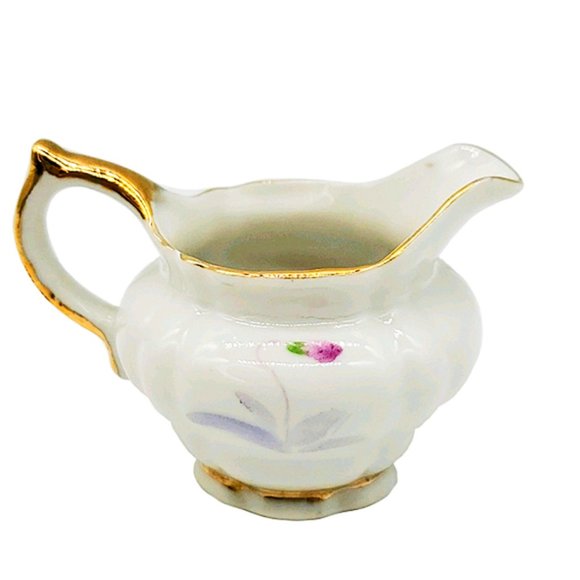 Vintage Mini Demitasse Porcelain Creamer Floral - Picture 3 of 6